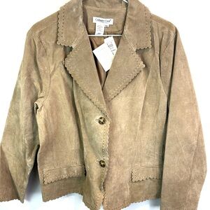 NWT Coldwater Creek suede jacket size XLP